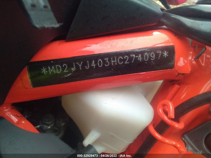 2017 KTM 390 DUKE MD2JYJ403HC274097