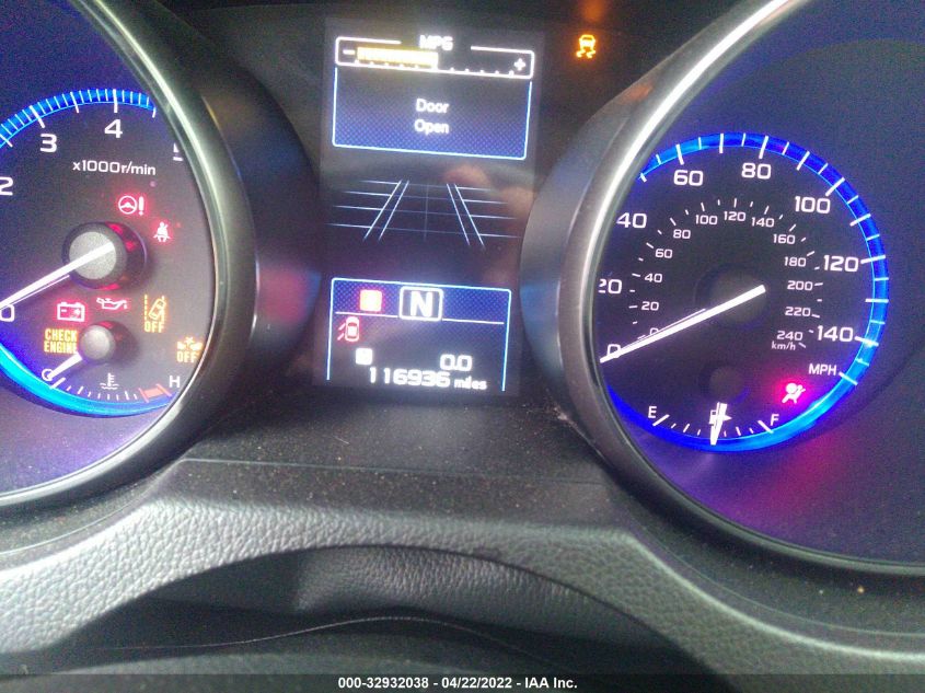 2016 SUBARU LEGACY 2.5I PREMIUM 4S3BNAF67G3022288