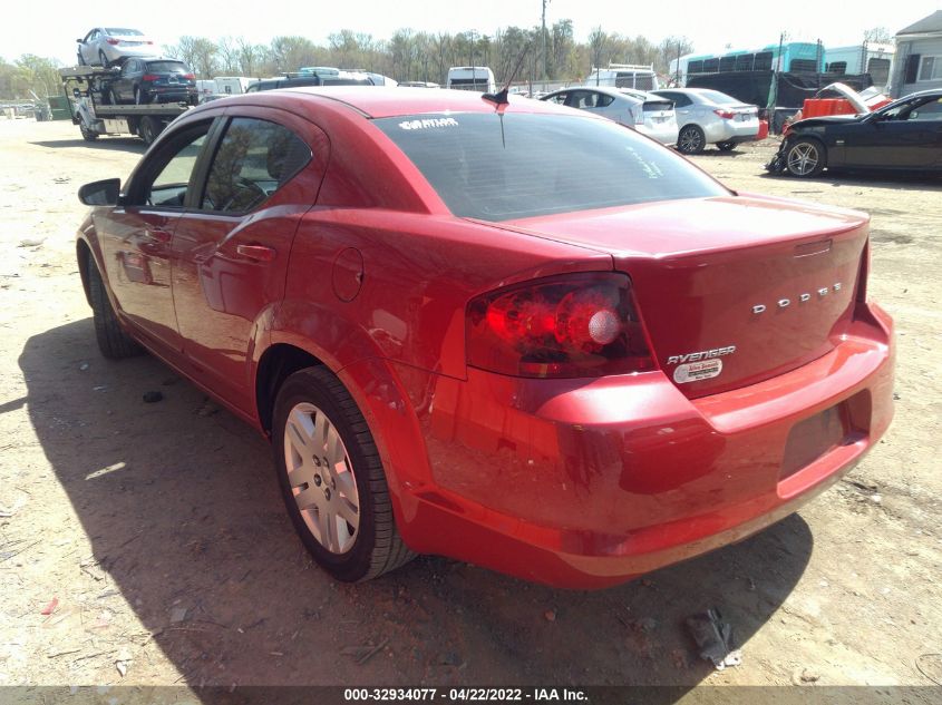 2013 DODGE AVENGER SE 1C3CDZAB2DN562419
