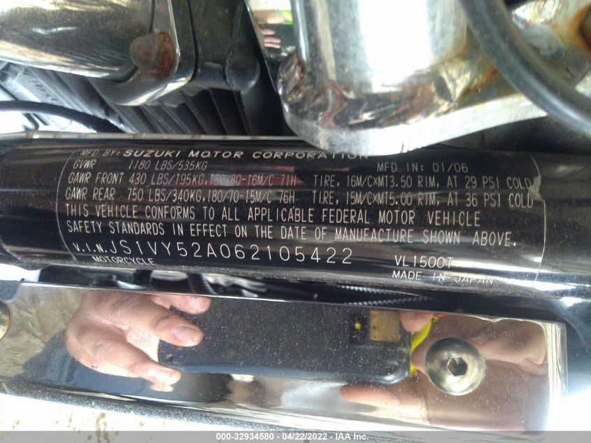 2006 SUZUKI C90 JS1VY52A062105422