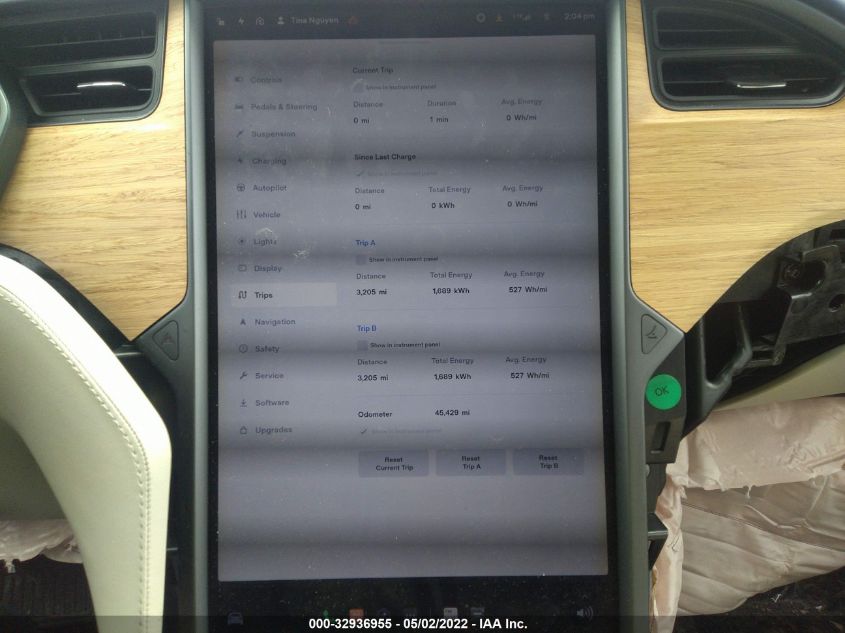 2018 TESLA MODEL X 75D 5YJXCAE2XJF109252