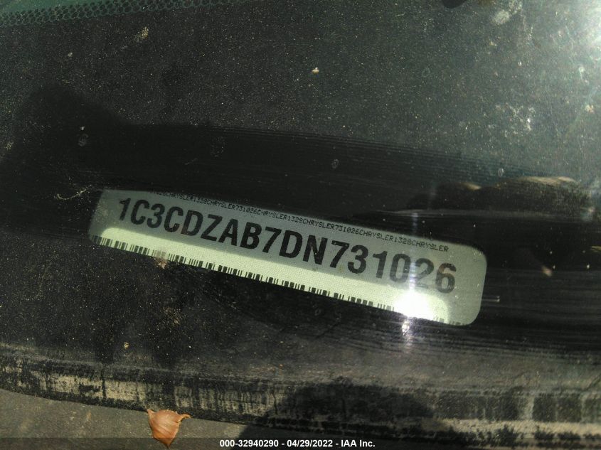 2013 DODGE AVENGER SE 1C3CDZAB7DN731026