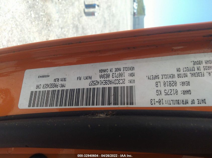 2014 DODGE CHALLENGER SXT PLUS 2C3CDYAG9EH142527