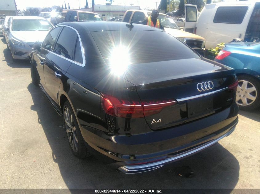 2021 AUDI A4 SEDAN PREMIUM WAUABAF48MA077050