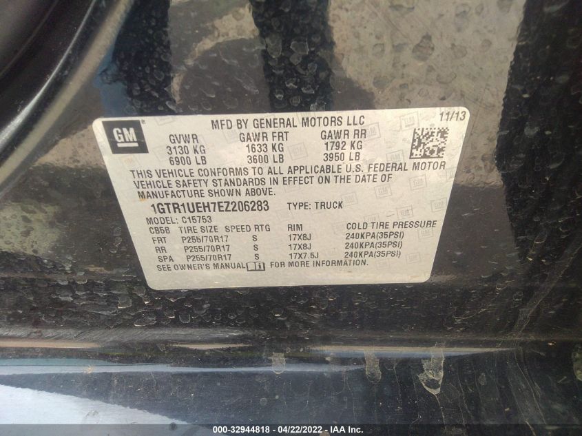 2014 GMC SIERRA 1500 SLE 1GTR1UEH7EZ206283