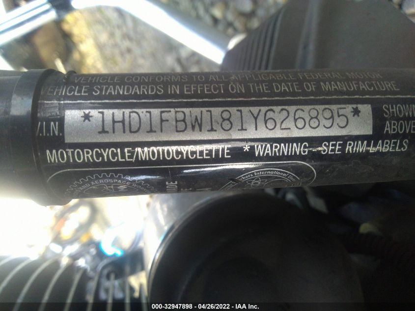 2001 HARLEY-DAVIDSON FLHRI 1HD1FBW181Y626895
