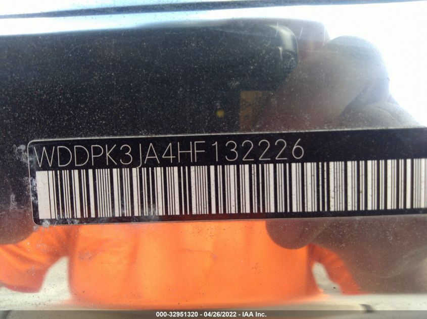 2017 MERCEDES-BENZ SLC SLC 300 WDDPK3JA4HF132226