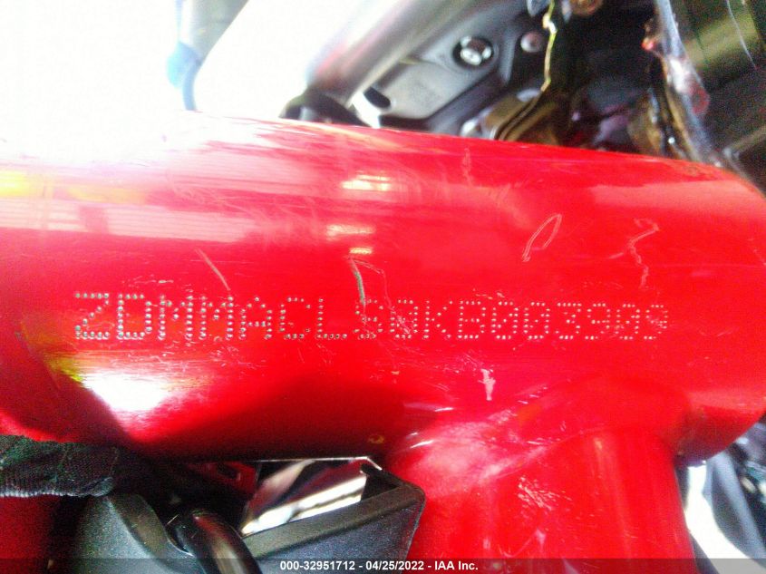 2019 DUCATI MONSTER 821 ZDMMACLS0KB003909