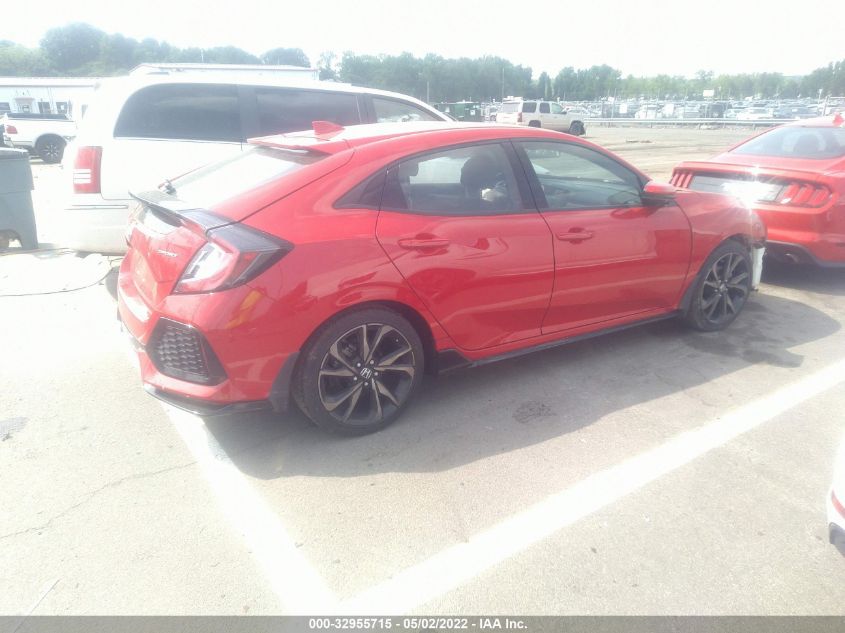 2019 HONDA CIVIC HATCHBACK SPORT SHHFK7H49KU220955