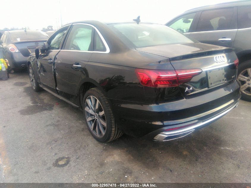 2021 AUDI A4 SEDAN PREMIUM WAUABAF44MN012589