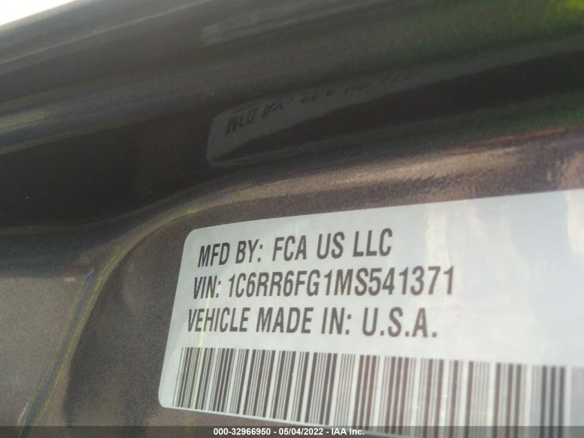 2021 RAM 1500 CLASSIC TRADESMAN 1C6RR6FG1MS541371