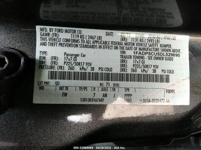 2013 FORD C-MAX ENERGI SEL 1FADP5CU5DL529690