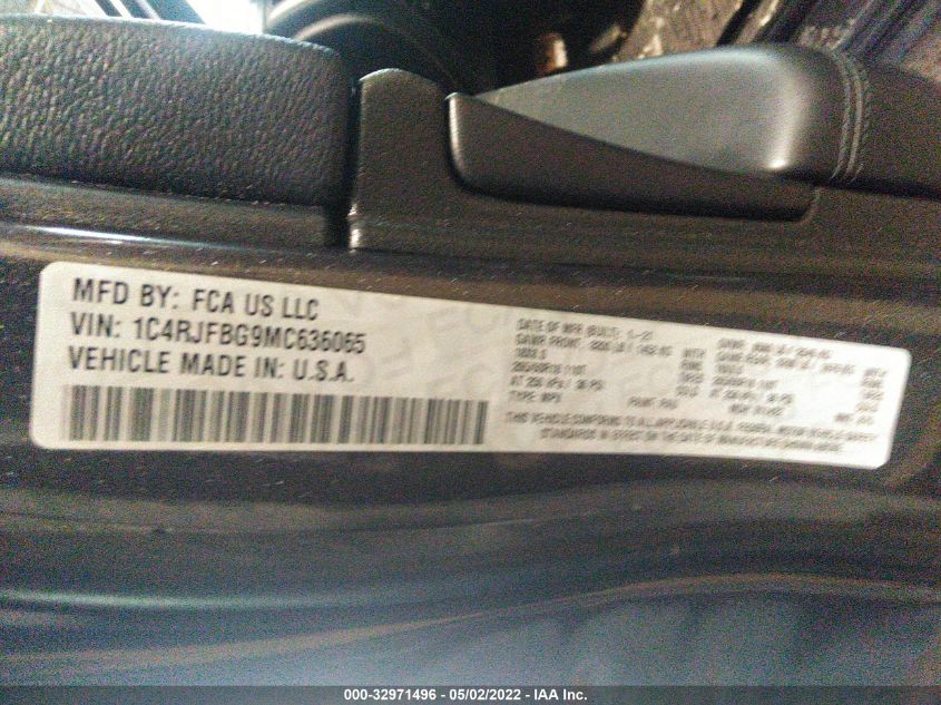 2021 JEEP GRAND CHEROKEE LIMITED 1C4RJFBG9MC636065