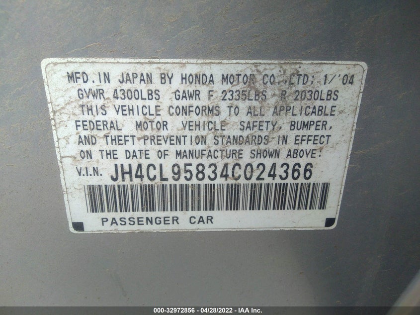 Acura Tsx 2004