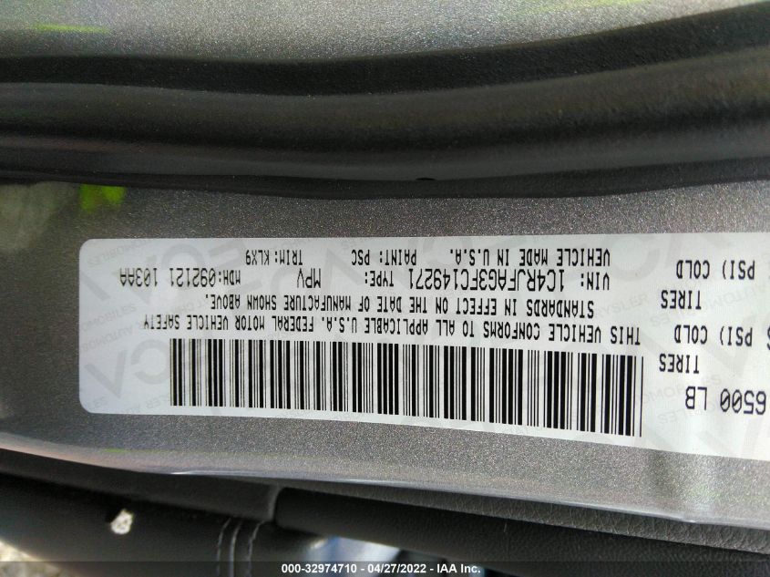 2015 JEEP GRAND CHEROKEE ALTITUDE 1C4RJFAG3FC149271