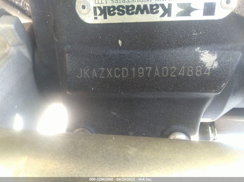 2007 KAWASAKI ZX1000 D JKAZXCD197A024884