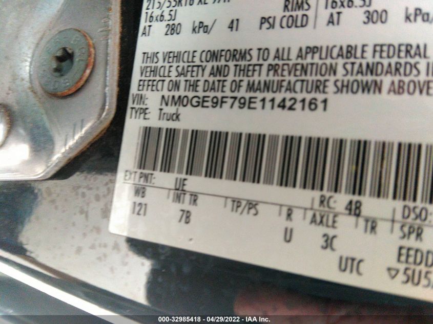 2014 FORD TRANSIT CONNECT WAGON XLT NM0GE9F79E1142161