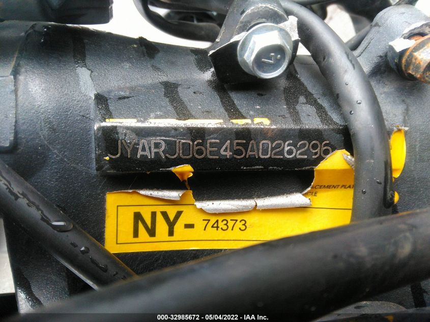 2005 YAMAHA YZFR6 L JYARJ06E45A026296
