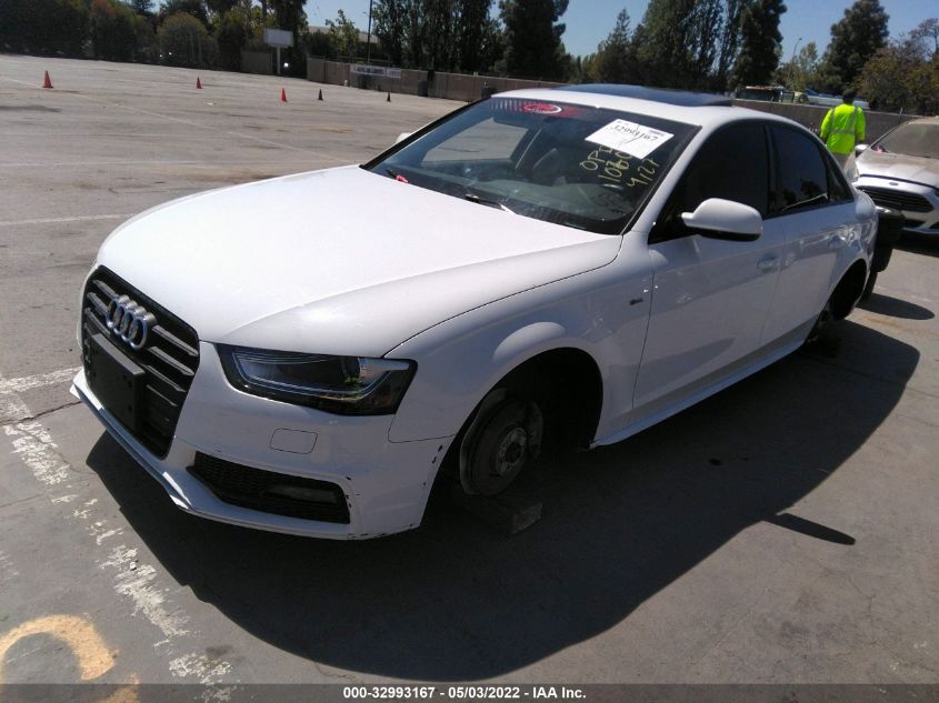 2014 AUDI A4 PREMIUM PLUS WAUFFAFL4EA083866