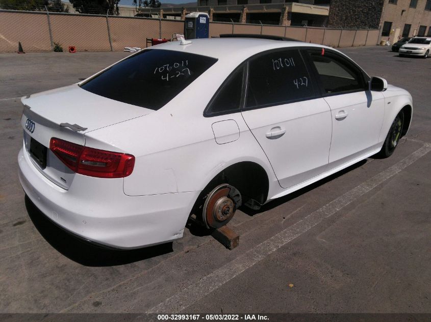 2014 AUDI A4 PREMIUM PLUS WAUFFAFL4EA083866
