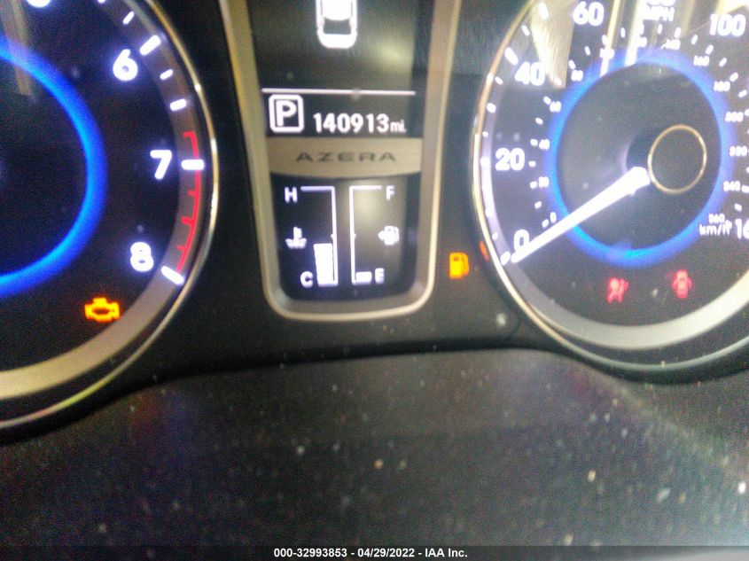 2013 HYUNDAI AZERA KMHFH4JG1DA309607