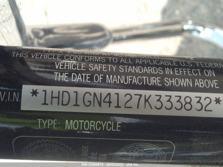 2007 HARLEY-DAVIDSON FXDL 1HD1GN4127K333832