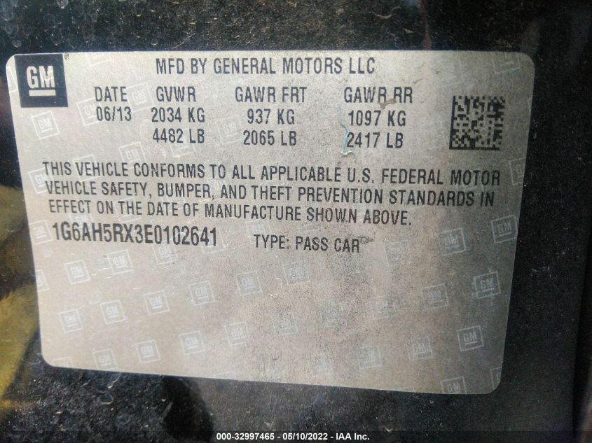 2014 CADILLAC ATS LUXURY AWD 1G6AH5RX3E0102641