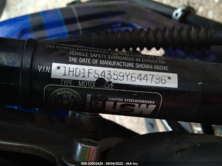 2009 HARLEY-DAVIDSON FLTR 1HD1FS4359Y644786