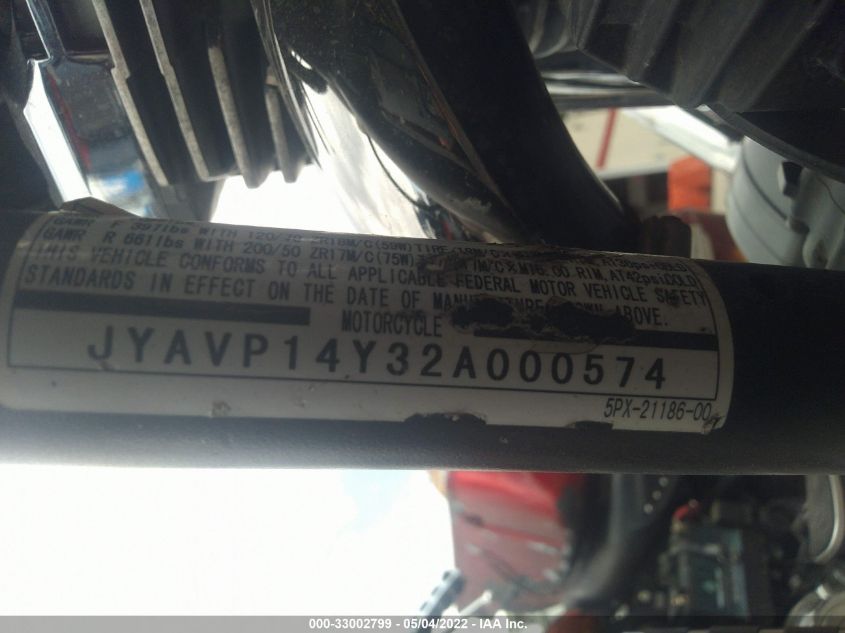 2002 YAMAHA XV1700 PC JYAVP14Y32A000574