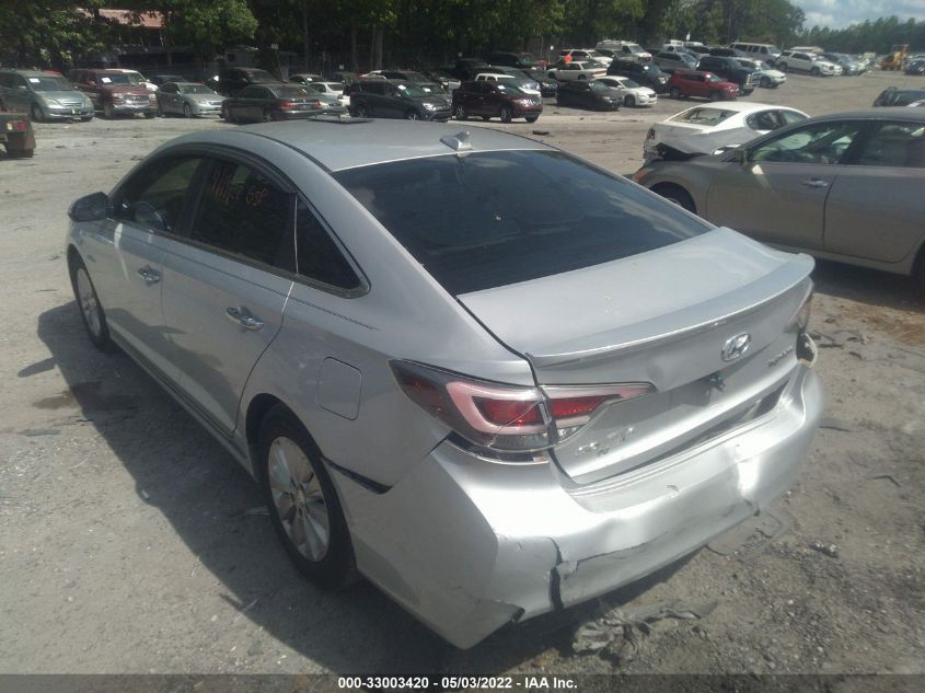 2017 HYUNDAI SONATA HYBRID SE KMHE24L14HA044497