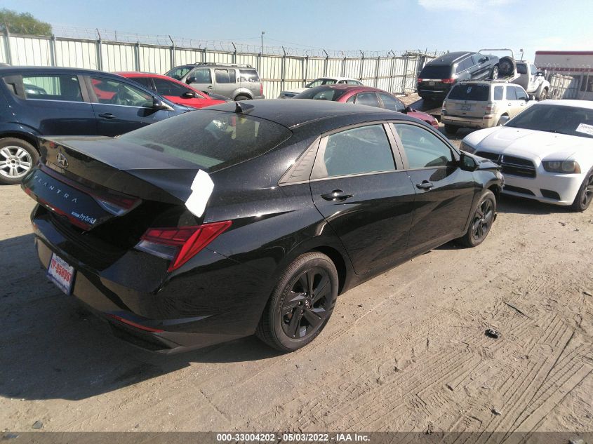 2022 HYUNDAI ELANTRA HYBRID BLUE KMHLM4AJ9NU025863