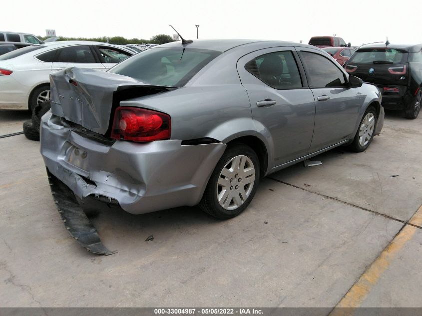 2014 DODGE AVENGER SE 1C3CDZAB8EN125784