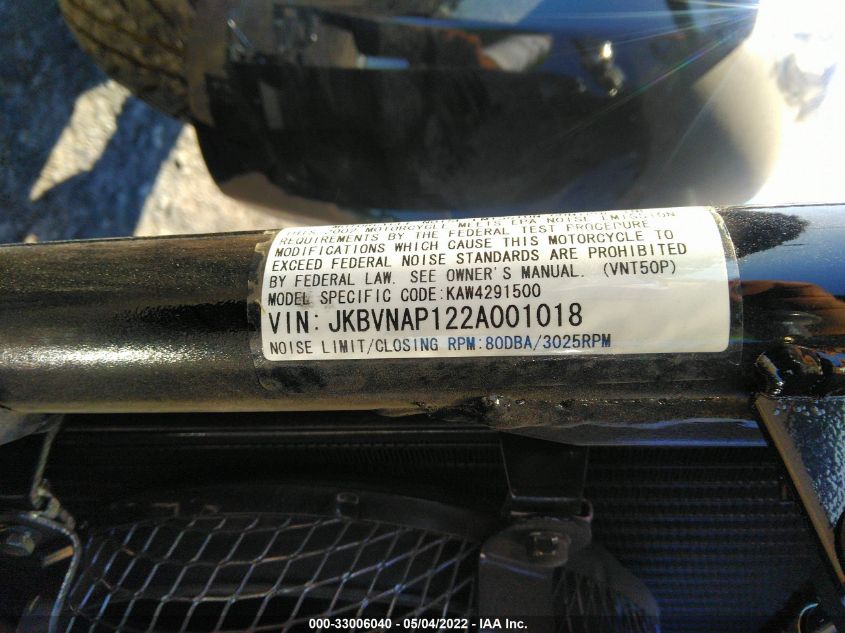 2002 KAWASAKI VN1500 P1 JKBVNAP122A001018