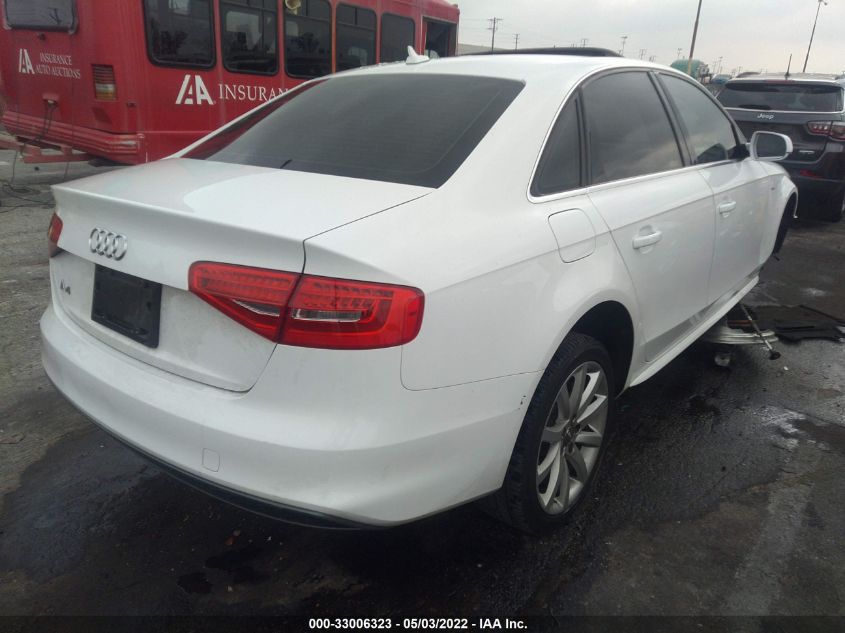 2014 AUDI A4 PREMIUM WAUAFAFLXEA085549