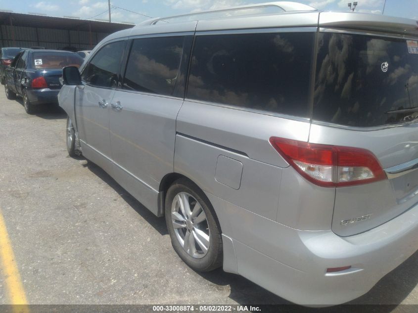 2013 NISSAN QUEST SL JN8AE2KP6D9063900