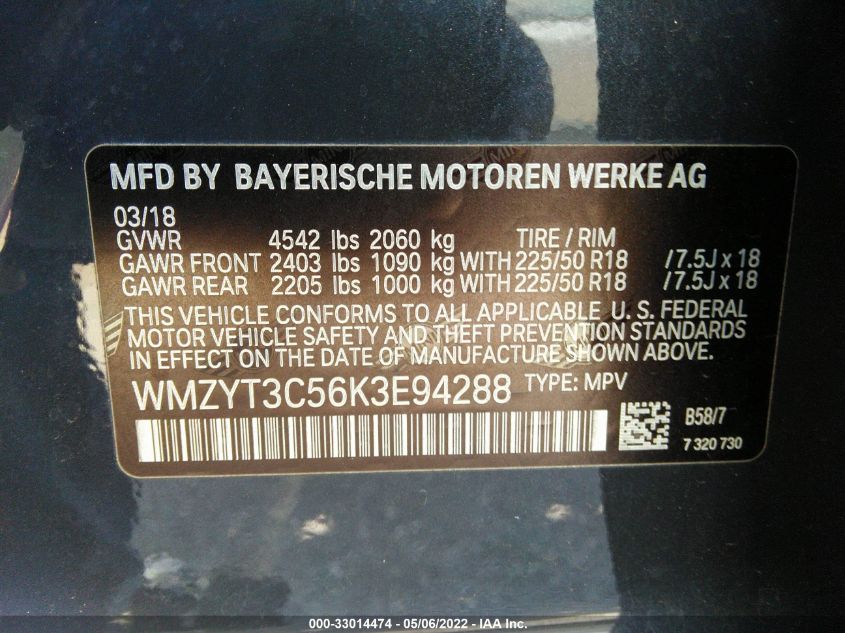 2019 MINI COUNTRYMAN COOPER S WMZYT3C56K3E94288