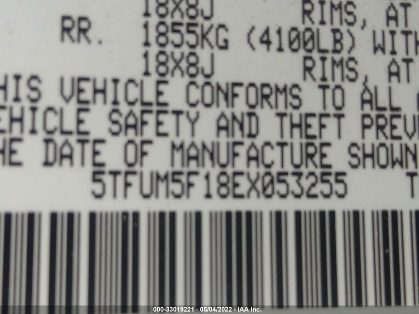 2014 TOYOTA TUNDRA 4WD TRUCK SR/SR5 5TFUM5F18EX053255