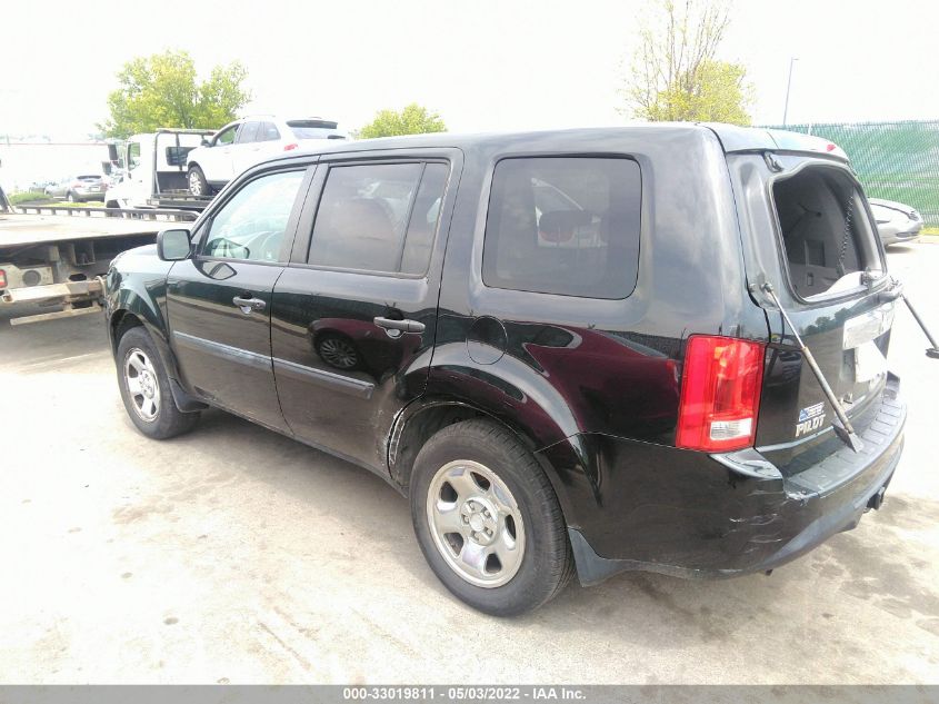 2013 HONDA PILOT LX 5FNYF4H25DB060832