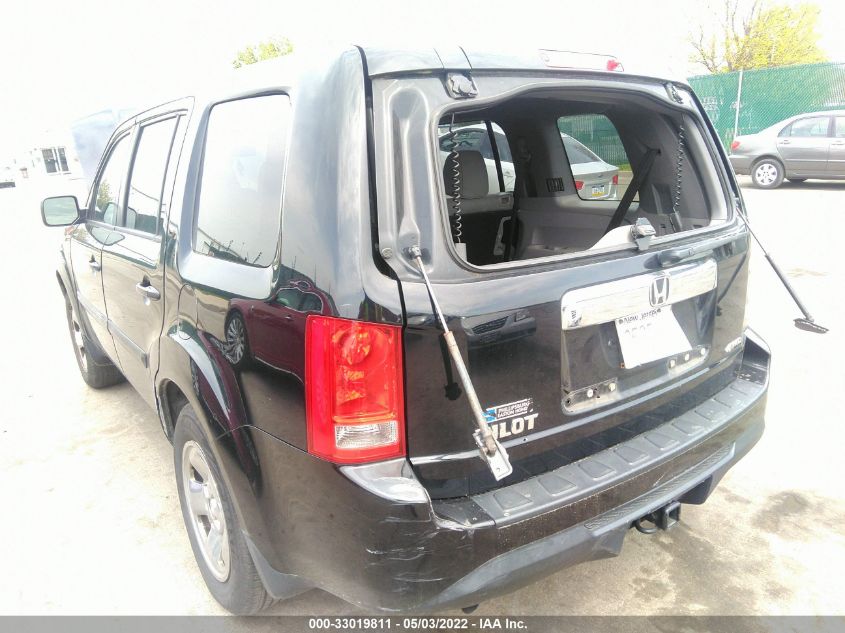 2013 HONDA PILOT LX 5FNYF4H25DB060832