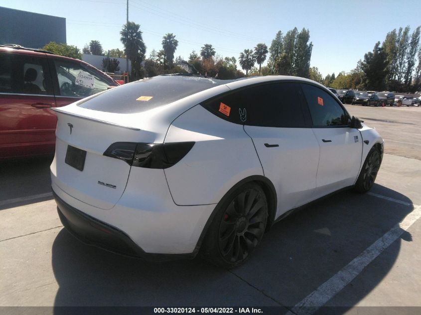 2021 TESLA MODEL Y PERFORMANCE 5YJYGDEF0MF197116