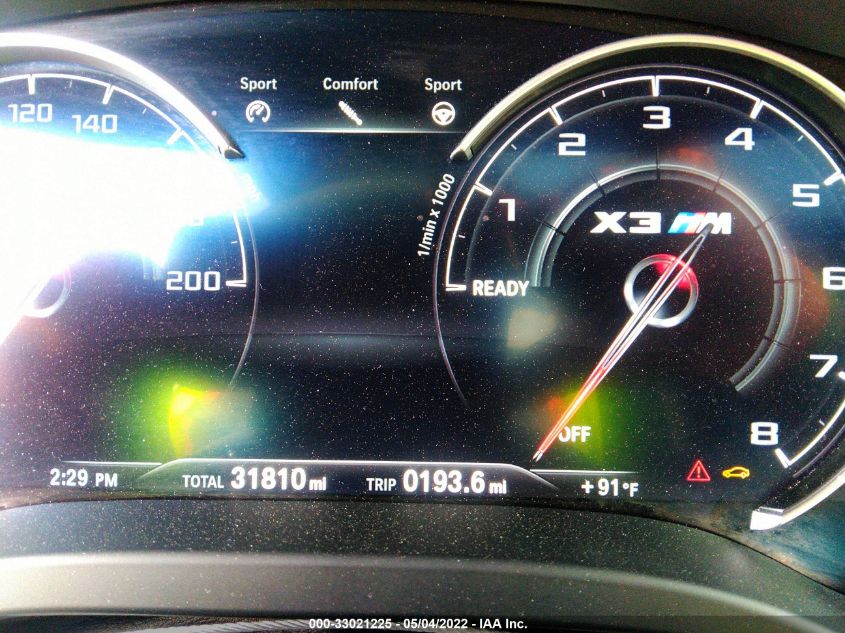 2020 BMW X3 M COMPETITION 5YMTS0C05LLT11078