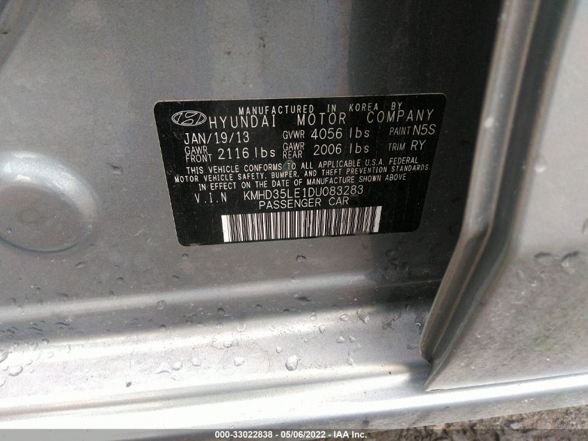 2013 HYUNDAI ELANTRA GT KMHD35LE1DU083283