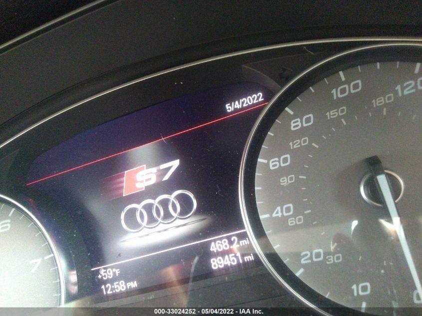 2013 AUDI S7 PRESTIGE WAUW2AFCXDN077315