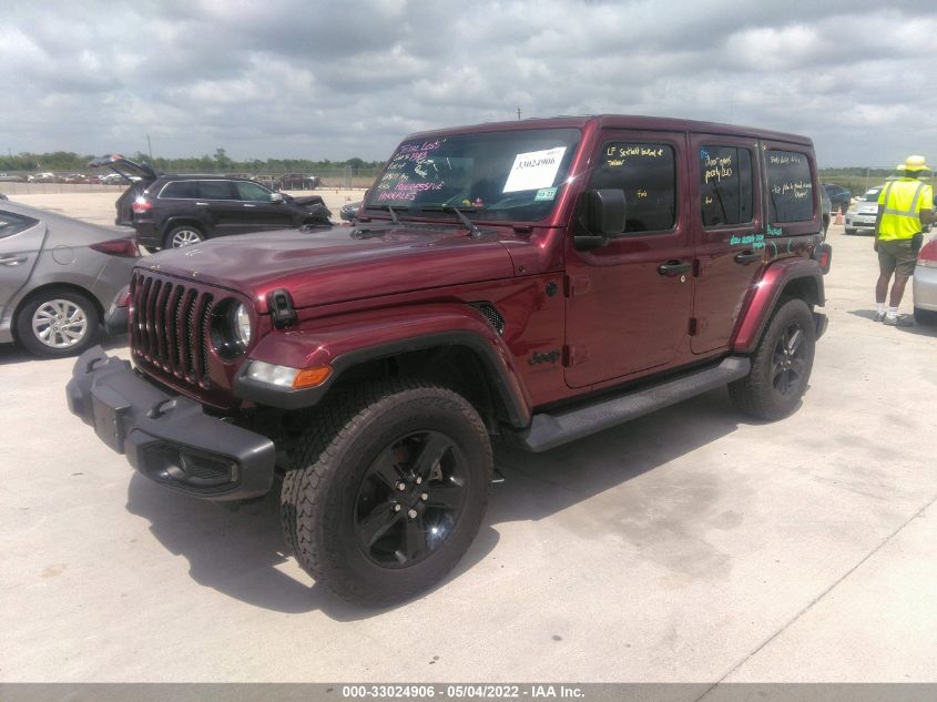 2021 JEEP WRANGLER UNLIMITED SAHARA ALTITUDE 1C4HJXEN1MW683889