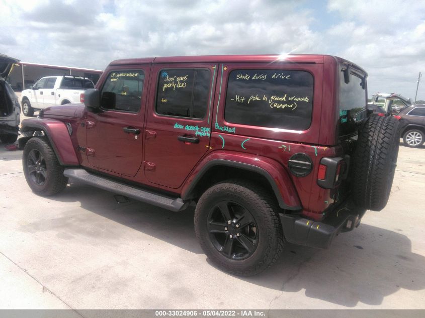 2021 JEEP WRANGLER UNLIMITED SAHARA ALTITUDE 1C4HJXEN1MW683889