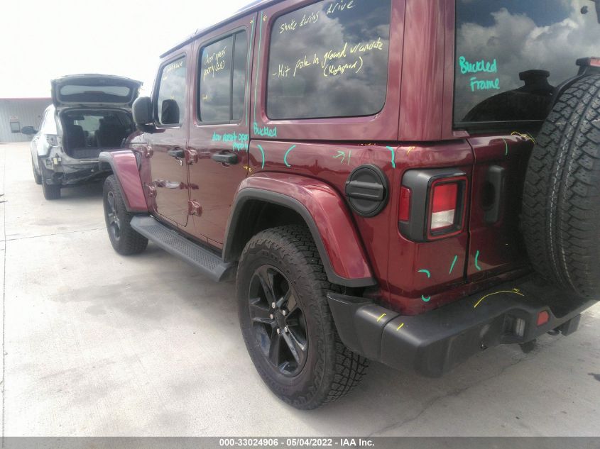 2021 JEEP WRANGLER UNLIMITED SAHARA ALTITUDE 1C4HJXEN1MW683889