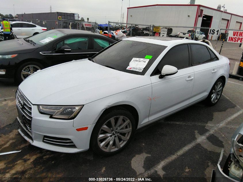 2017 AUDI A4 PREMIUM WAUGNAF46HN019941