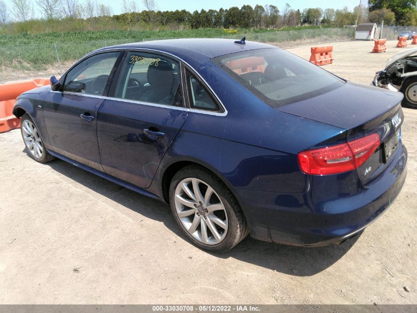 2014 AUDI A4 PREMIUM WAUBFAFL3EN014867