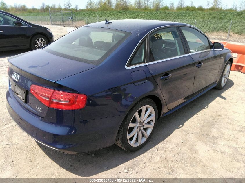 2014 AUDI A4 PREMIUM WAUBFAFL3EN014867