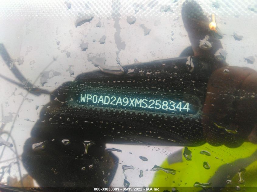 Auction sale of the 2021 PORSCHE 911 , vin: WP0AD2A9XMS258344, lot number: 33033381